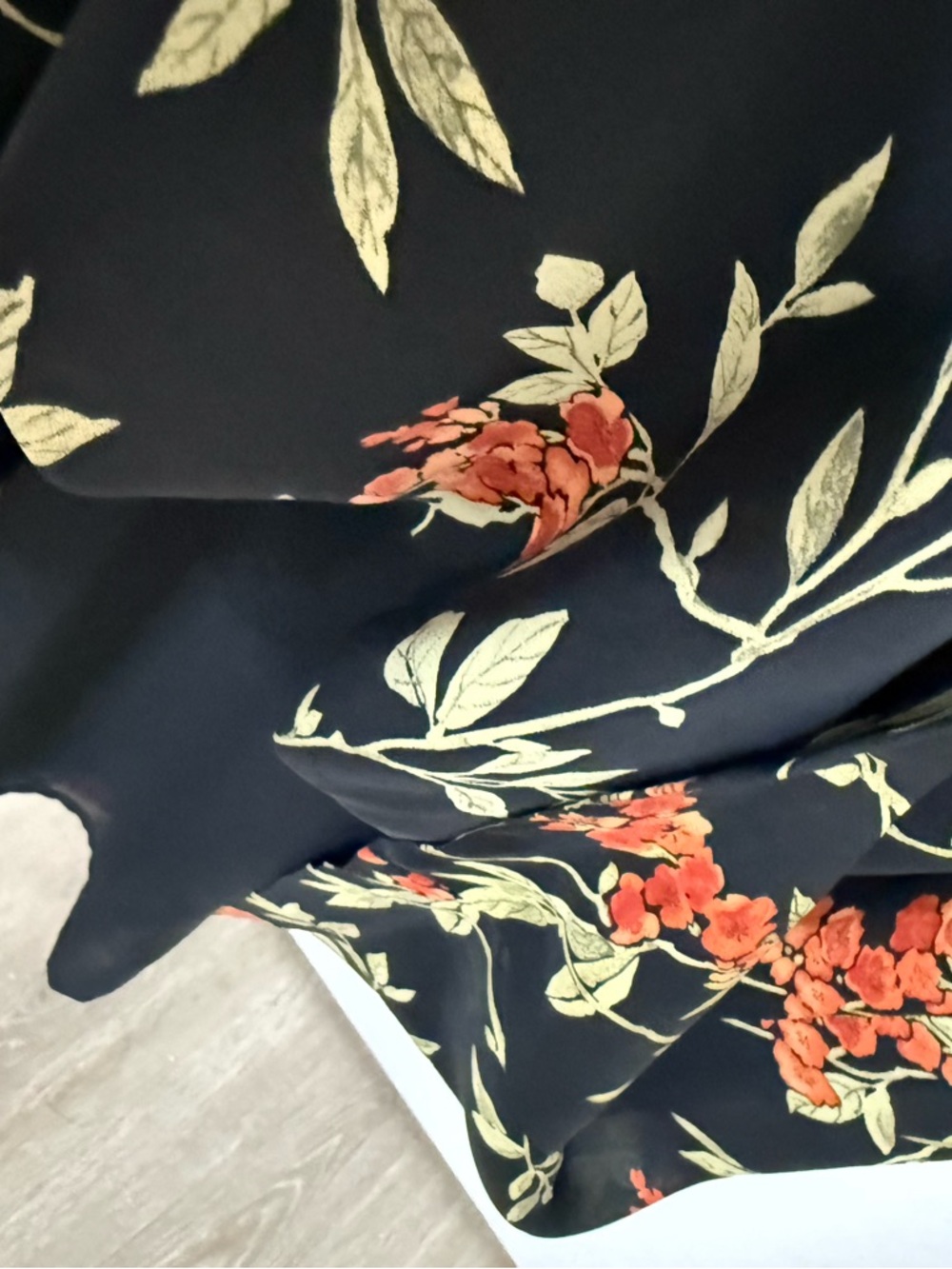 Valerie Stevens Floral Maxi Dress Black Orange Sleeveless Silk Size 10 Elegant - Picture 8 of 11